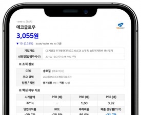 에코글로우, 17회차 CB 전환가액 3420원→3017원 하향 조정