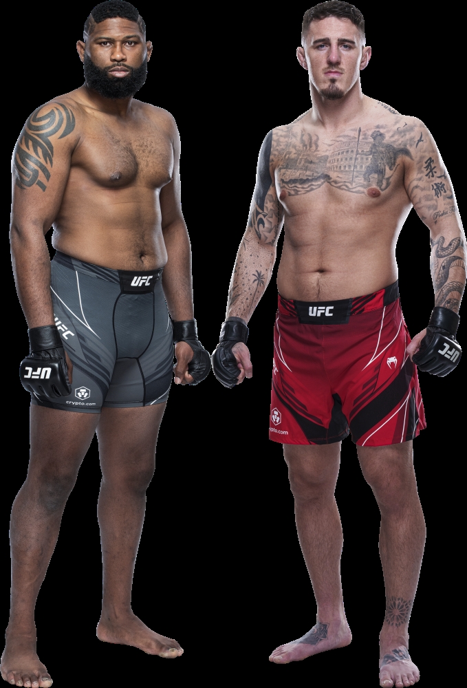 상승세의 아스피날(오른쪽)을 테스트 하게 된 블레이즈(사진=UFC)