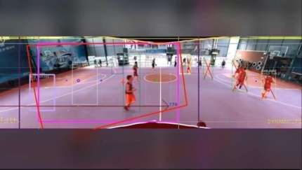 AI 카메라를 이용한 농구 중계 분석 화면. [와이에스티 제공]