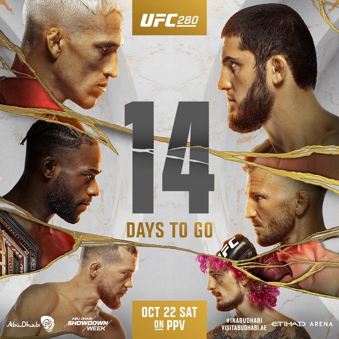 아부다비 대첩을 알리는 UFC280 포스터(사진=UFC)