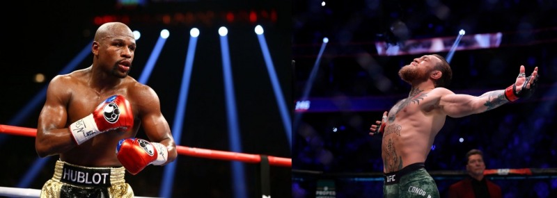 15억달러짜리 싸움을 하자는 메이웨더(왼쪽)와 맥그리거(사진=인스타.UFC)