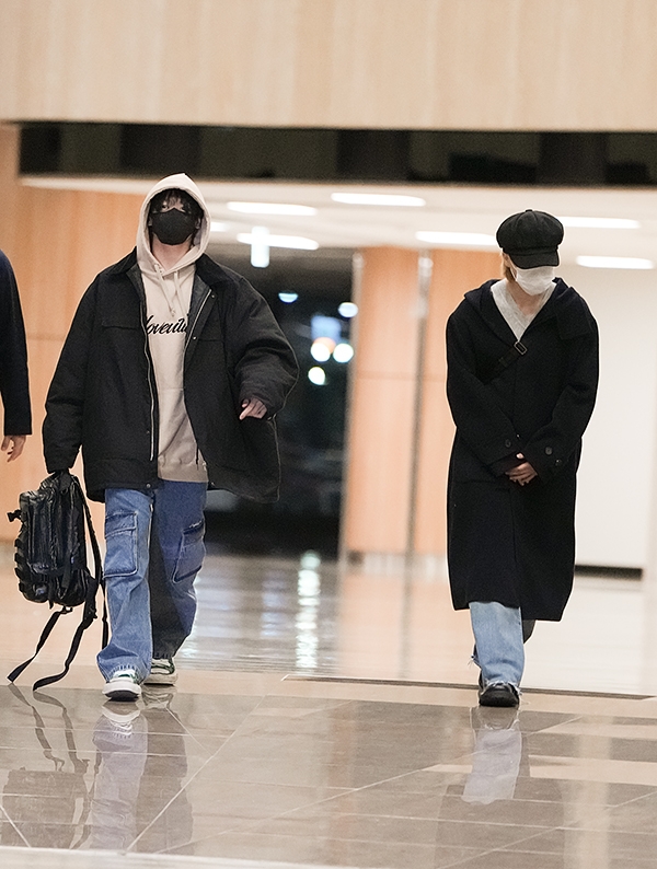 방탄소년단 정국-지민, 김포국제공항 출국 