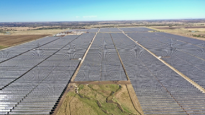 미국 텍사스주 81MW 태양광 발전소 / 사진제공=한화큐셀