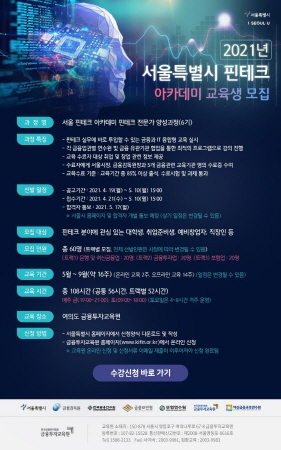 서울시, '서울 핀테크 아카데미' 6기 교육생 60명 모집