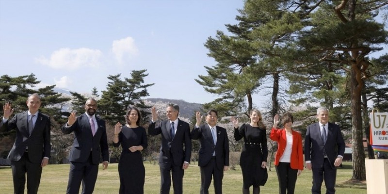 G7 외교장관 회의 참가자들.(사진=연합뉴스]
