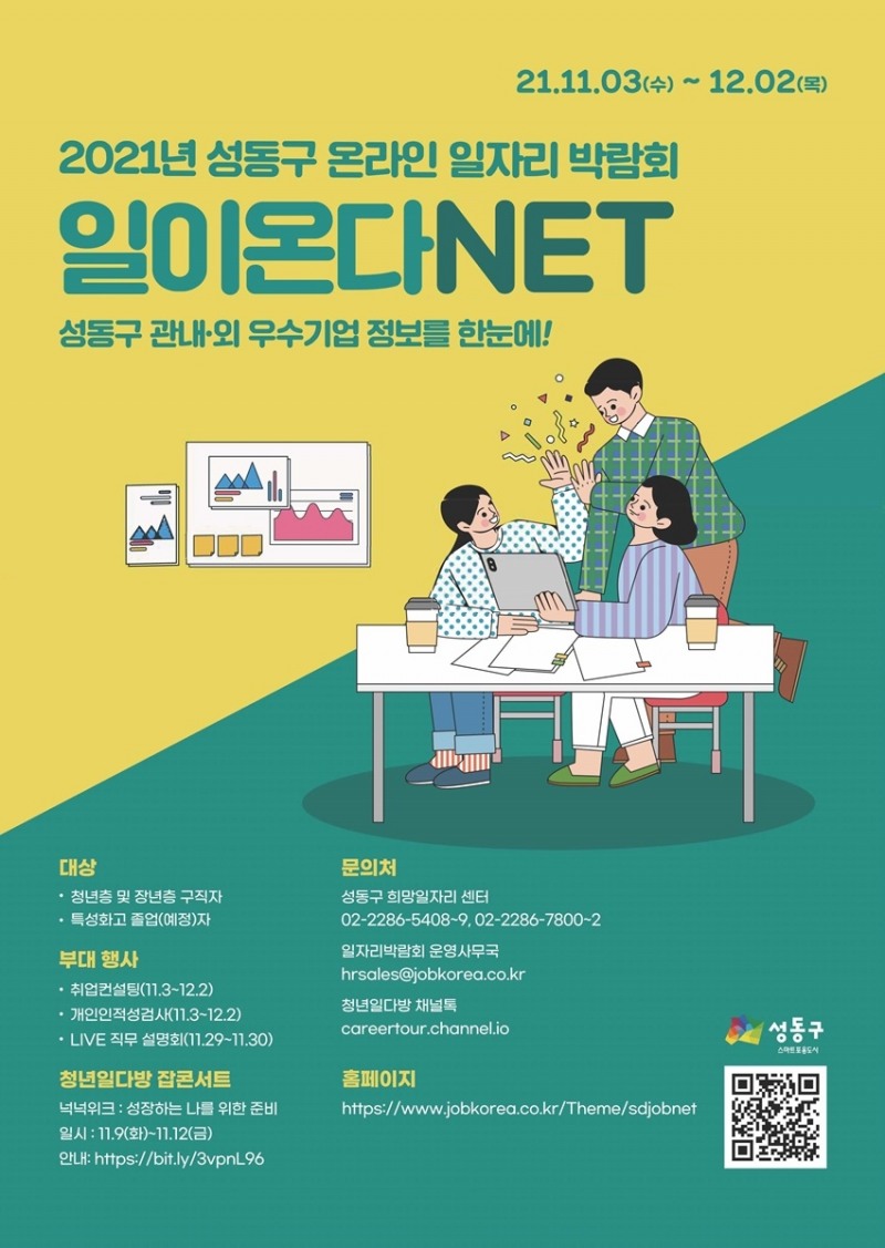 잡코리아·성동구 언택트 일자리박람회 ‘일이온다넷' 개최