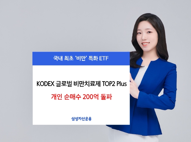 'KODEX 글로벌 비만치료제 TOP2 Plus' 개인 순매수 200억 넘겨