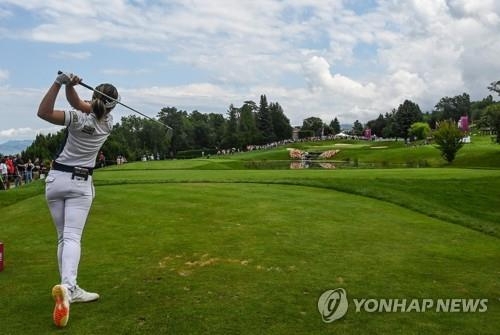 이정은의 티샷 [AFP=연합뉴스]