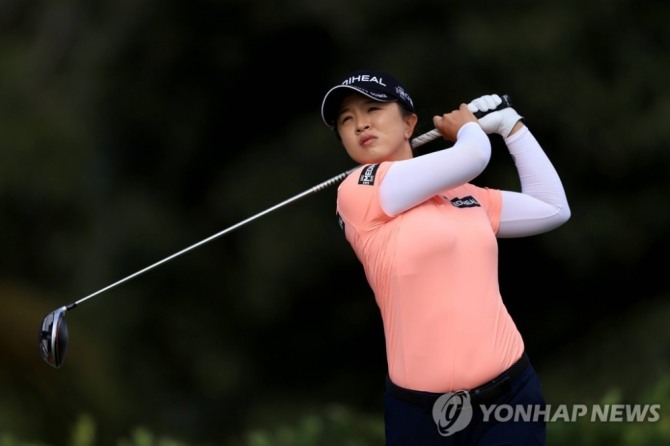 김세영의 1라운드 경기 모습<br /> [게티이미지/AFP=연합뉴스]