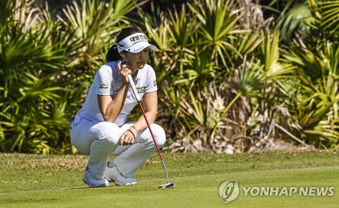 이정은의 2라운드 경기 모습[AP=연합뉴스 자료사진]