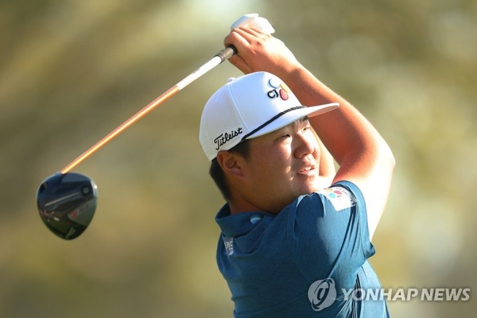 임성재의 2라운드 12번 홀 경기 모습<br />[게티이미지/AFP=연합뉴스]