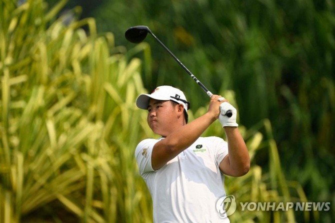 김주형의 경기 모습.<br />[AFP=연합뉴스]