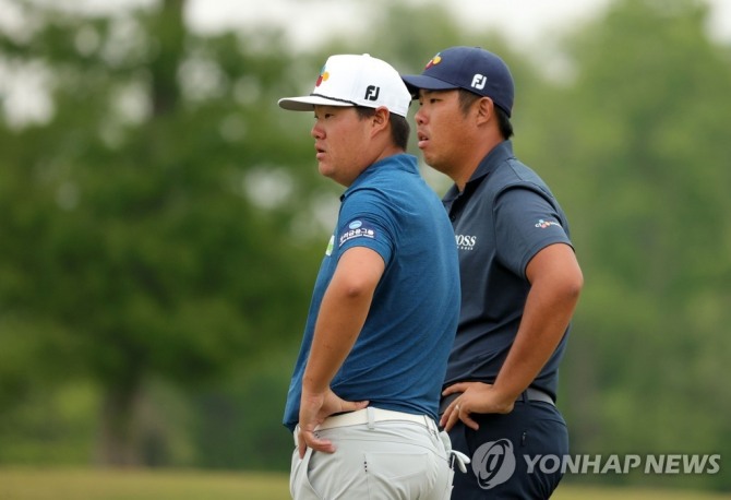 지난해 취리히 클래식 당시 임성재와 안병훈<br />[게티이미지/AFP=연합뉴스]