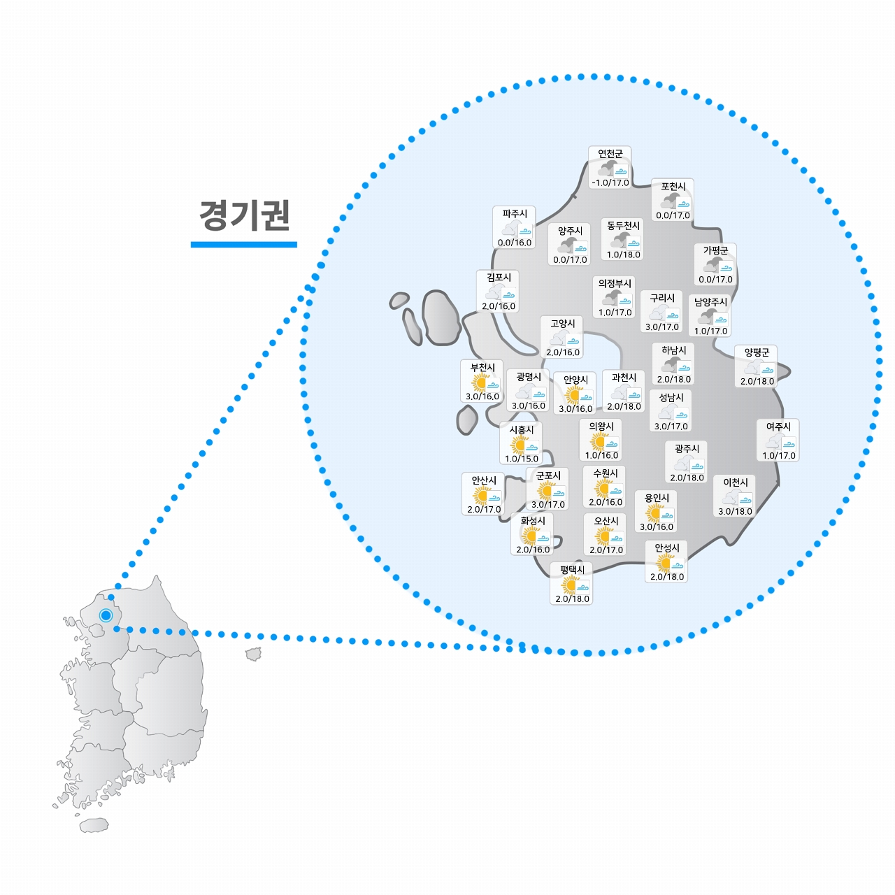 오늘(18일) 날씨 경기 지역 날씨 잔류황사 주의 양주시 ...