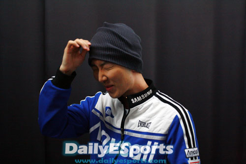 삼성전자 김동건 '삭발 투혼'