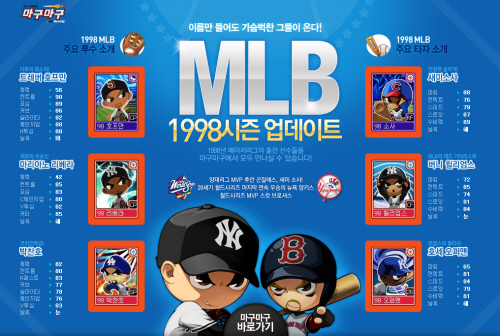마구마구 MLB 은퇴선수 카드 이니셜 표기로 전환