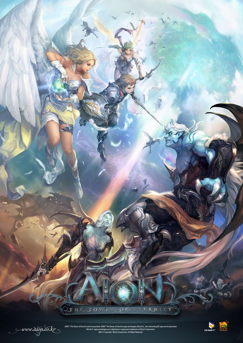 국산 MMORPG의 새로운 역사를 열었던 '아이온'의 초기 포스터(출처=엔씨소프트).