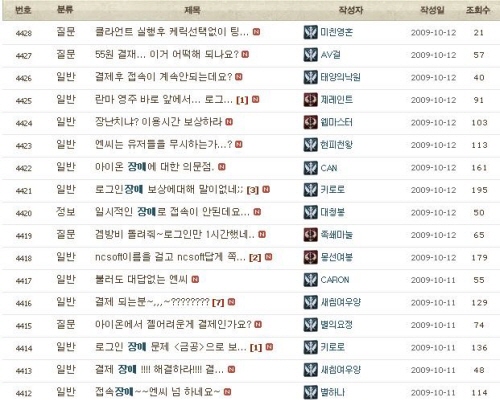 엔씨 '아이온' 로그인 장애로 불만 폭증