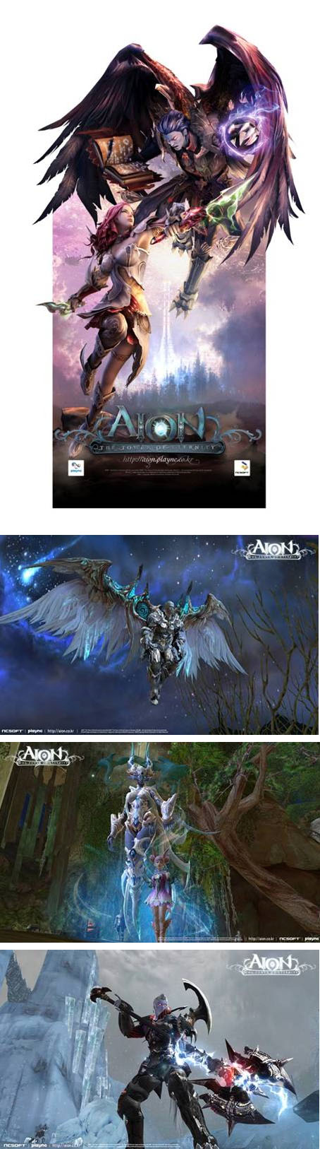 엔씨 '아이온' 포스터와 원화로 보는 변천사