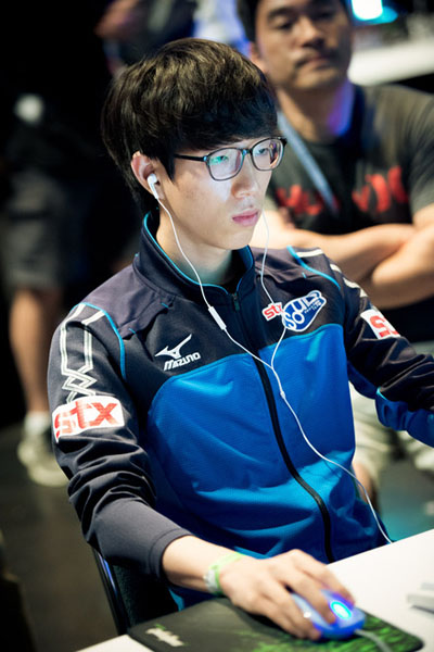 ◇경기를 치르는 STX 백동준, 사진 출처=메이저리그게이밍(MLG) 공식 홈페이지
