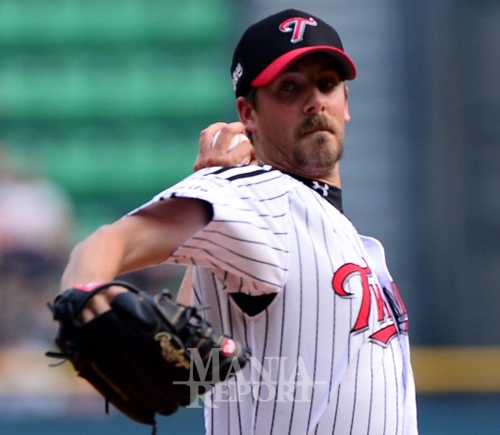 ▲퇴출설에놓인LG외국인투수주키치.사진│뉴시스