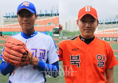 ▲KIA타이거즈입단예정인효천고차명진(사진좌)과KT위즈의선택을받은북일고유희운(사진우)사진│김현희기자