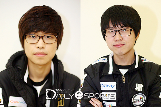 웅진 김민철(왼쪽)과 김명운.