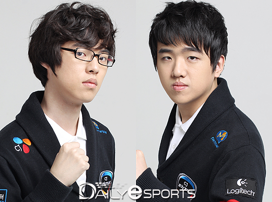 CJ 블레이즈 원거리 딜러 강형우(왼쪽)와 김강환.