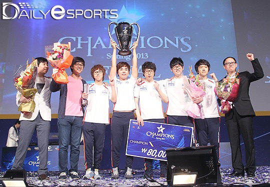 올림푸스 리그 오브 레전드 챔피언스 스프링 시즌 우승팀 MVP 오존. 7일 삼성 갤럭시 오존으로 이름을 바꿨다.