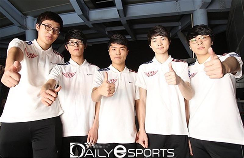 롤드컵 결승전에 오른 SK텔레콤 T1.