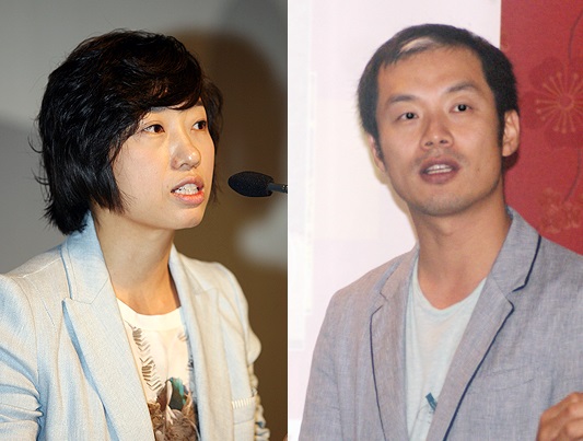 컴투스 박지영 대표(좌측)와 이영일 부사장