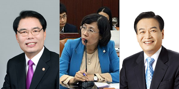 왼쪽부터 백재현 의원, 김현숙 의원, 서상기 의원