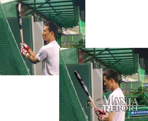 ▲넥센시절,홀로스윙연습을했던김일경.사진│김현희기자