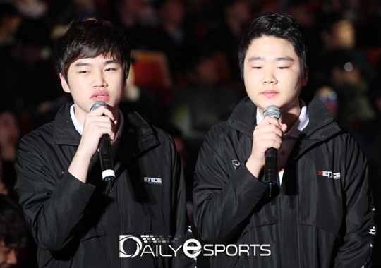 제닉스 스톰 '코코' 신진영(왼쪽)과 '애로우' 노동현.