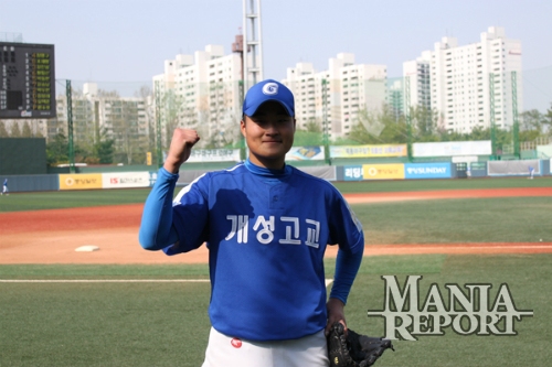 ▲개성고시절의김주원.당시그는좌완파이어볼러로많은주목을받았던유망주였다.사진│김현희기자