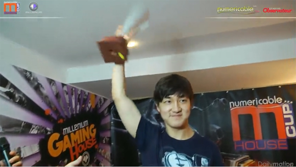 우승을 차지한 EG 이제동(사진 캡처=밀레니엄 방송)