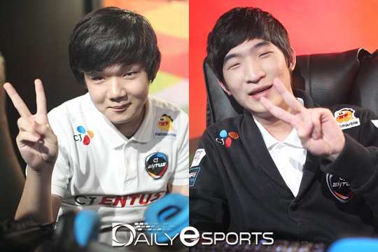 CJ 블레이즈 '데이드림' 강경민(왼쪽)과 '엠퍼러' 김진현.
