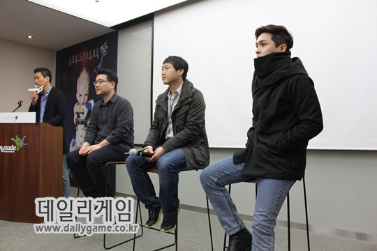 이상희 사업 PM(좌측부터), 이현승 개발실장, 이태원 AD