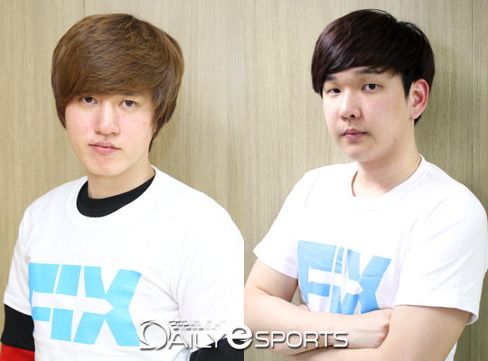 픽스 스타리그 결승에서 대결하는 김택용(왼쪽)과 조일장.