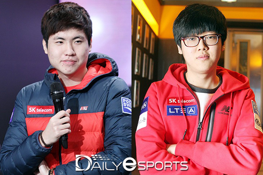 WCS에서 세 시즌 연속 만나 악연을 이어가고 있는 SK텔레콤 어윤수(왼쪽)와 원이삭.