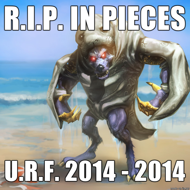 LOL URF 모드의 끝을 알리는 그래픽(사진=리그 오브 레전드 공식 페이스북 발췌).