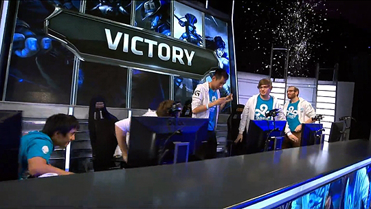 북미 LCS 스프링 2014에서 우승한 클라우드나인(트위치TV 캡처).
