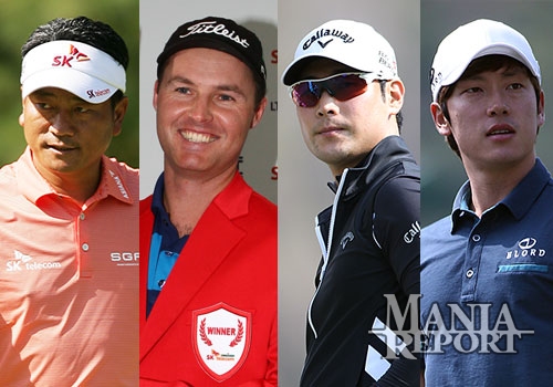 ▲최경주,매튜그리핀,김대현,김태훈(왼쪽부터).사진