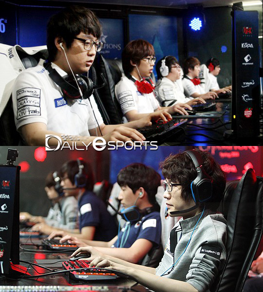 삼성 오존(위)와 CJ 블레이즈.