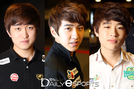 (왼쪽부터)KT 이영호, CJ 김준호, 진에어 조성주.