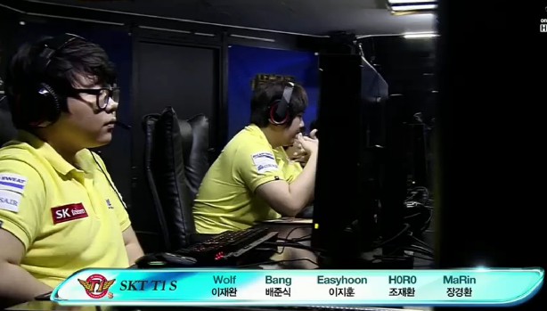 SK텔레콤 T1 S 선수들(사진=온게임넷 중계화면 캡처).