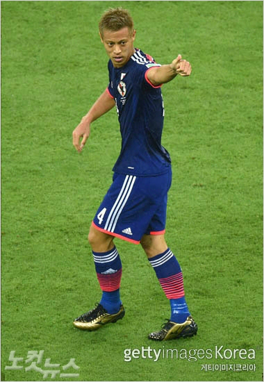 일본축구국가대표팀의혼다게이스케(사진=ⓒGettyImages/멀티비츠제공)