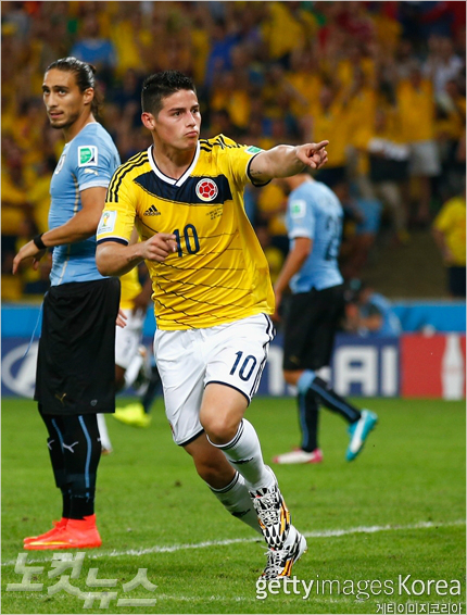 콜롬비아를사상첫월드컵8강으로이끈하메스로드리게스(사진=ⓒGettyImages/멀티비츠제공)