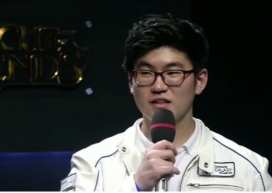 삼성 갤럭시 블루의 '다데' 배어진(사진=온게임넷 방송화면 캡처).