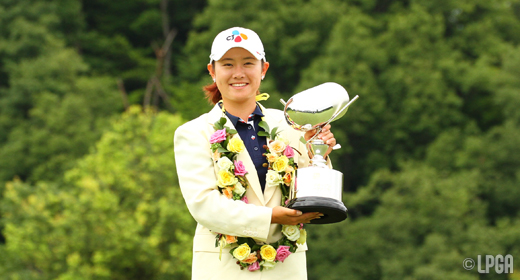 ▲일본여자프로골프(JLPGA)투어에서생애첫승을달성한정연주.사진